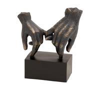 Deco 79 Sculpture, Pierre Artificielle, Noir, 22,9 cm (L) x 10,2 cm (l) x 25,4 cm (H)