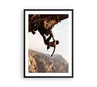Deco Affiches Murales 50x70cm Affiche Decoration Murale Escalade extrême montagnes Grèce Cuisine Wall Art Design Moderne Poster Cadre Noir Tableau Decoration Salon Chambre Decor P2BPA50x70-2784