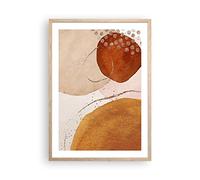 Deco Affiches Murales 50x70cm Affiche Decoration Murale Orange Abstraction Taches Cuisine Wall Art Design Moderne Poster Cadre Chêne Clair Tableau Decoration Salon Chambre Decor P2NPA50x70-4696
