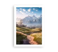 Deco Affiches Murales 50x70cm Affiche Decoration Murale Paysage De Montagne Chemin Alpes Cuisine Wall Art Design Moderne Poster sans Cadre Tableau Decoration Salon Chambre Decor P2XPA50x70-5404