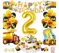 Deco Anniversaire Chantier 2 Ans XXL Kit, Decoration Anniversaire Garcon 2 Ans, Chantier Ballon Anniversaire 2 Ans Garcon, Happy Birthday Decoration 2 Ans