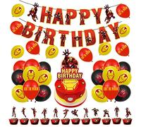 Deco Anniversaire Iron Man Anniversaire Décorations Iron Man Ballons Anniversaire Iron Man Décorations Gâteaux Super Héros Bannière Anniversaire Vengeurs D'anniversaire Déco