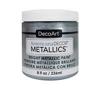 Deco Art Americana Décor métallique Pot de Peinture, Acrylique, Argent, 7 x 7 x 8 cm