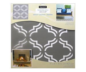 Deco Art Americana Pochoir décoratif 45,7 x 45,7 cm Motif Carreaux Taille Unique
