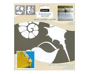 Deco Art Americana Pochoir décoratif 8 x 8 cm Ocean Life, Aucun, Extra Large, Taille Unique