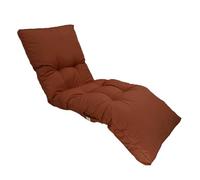 deco arts Coussin Bain de Soleil - Coussins Rectangulaires pour Chaise Longue - Coussin Capitonné avec Traitement Déperlant et Poignées de Transport - Certifié Oeko-TEX - 185x55 cm, Terracotta