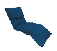 deco arts Coussin Bain de Soleil - Coussins Rectangulaires pour Chaise Longue - Coussin Capitonné avec Traitement Déperlant et Poignées de Transport - Certifié Oeko-TEX - 185x55 cm, Bleu pétrole