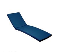 Deco Arts Coussin Bain de Soleil - Coussins Rectangulaires pour Chaise Longue - Coussin Déhoussable avec Traitement imperméable et Poignées de Transport - Certifié OEKO-TEX - 185x60x5 cm, Bleu petrole