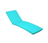 deco arts Coussin Bain de Soleil - Coussins Rectangulaires pour Chaise Longue - Coussin Déhoussable avec Traitement imperméable et Poignées de Transport - Certifié Oeko-TEX - 185x60x5 cm, Bleu