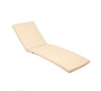 deco arts Coussin Bain de Soleil - Coussins Rectangulaires pour Chaise Longue - Coussin Déhoussable avec Traitement imperméable et Poignées de Transport - Certifié Oeko-TEX - 185x60x5 cm, Beige