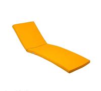 deco arts Coussin Bain de Soleil - Coussins Rectangulaires pour Chaise Longue - Coussin Déhoussable avec Traitement imperméable et Poignées de Transport - Certifié Oeko-TEX - 185x60x5 cm, Jaune Miel