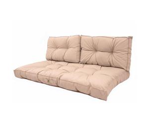 deco arts Coussins pour Salon de Jardin - Coussins extérieur - 100x50 cm - Coussin de Remplacement pour Fauteuil, Banc & Chaise d'extérieur - Imperméable, Confortable & capitonné - Beige