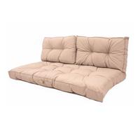 deco arts Coussins pour Salon de Jardin - Coussins extérieur - 120x60 cm - Coussin de Remplacement pour Fauteuil, Banc & Chaise d'extérieur - Imperméable, Confortable & capitonné - Beige