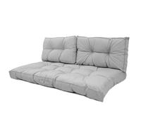 deco arts Coussins pour Salon de Jardin - Coussins extérieur - 120x60 cm - Coussin de Remplacement pour Fauteuil, Banc & Chaise d'extérieur - Imperméable, Confortable & capitonné - Gris Galet