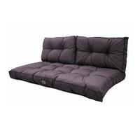 deco arts Coussins pour Salon de Jardin - Coussins extérieur - 120x60 cm - Coussin de Remplacement pour Fauteuil, Banc & Chaise d'extérieur - Imperméable, Confortable & capitonné - Gris Carbonne