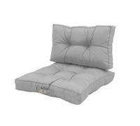 deco arts Coussins pour Salon de Jardin - Coussins extérieur - 50x50 cm - Coussin de Remplacement pour Fauteuil, Banc & Chaise d'extérieur - Imperméable, Confortable & capitonné - Gris Galet