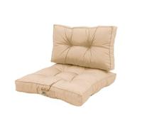 deco arts Coussins pour Salon de Jardin - Coussins extérieur - 50x50 cm - Coussin de Remplacement pour Fauteuil, Banc & Chaise d'extérieur - Imperméable, Confortable & capitonné - Beige