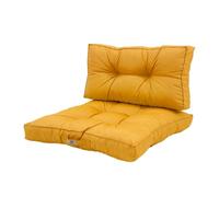 deco arts Coussins pour Salon de Jardin - Coussins extérieur - 60x60 cm - Coussin de Remplacement pour Fauteuil, Banc & Chaise d'extérieur - Imperméable, Confortable & capitonné - Jaune