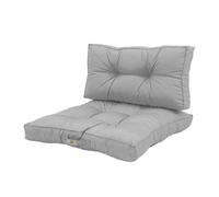 deco arts Coussins pour Salon de Jardin - Coussins extérieur - 60x60 cm - Coussin de Remplacement pour Fauteuil, Banc & Chaise d'extérieur - Imperméable, Confortable & capitonné - Gris Galet