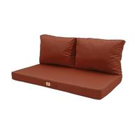 deco arts Coussins pour Salon de Jardin Déhoussable - Coussins extérieur - 120x60 cm - Coussin de Remplacement pour Fauteuil, Banc & Chaise d'extérieur - Imperméable & Confortable - Terracotta