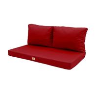 deco arts Coussins pour Salon de Jardin Déhoussable - Coussins extérieur - 120x60 cm - Coussin de Remplacement pour Fauteuil, Banc & Chaise d'extérieur - Imperméable & Confortable - Rouge