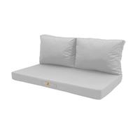 deco arts Coussins pour Salon de Jardin Déhoussable - Coussins extérieur - 120x60 cm - Coussin de Remplacement pour Fauteuil, Banc & Chaise d'extérieur - Imperméable & Confortable - Gris Galet