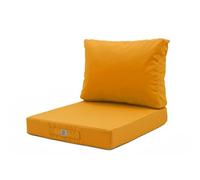 deco arts Coussins pour Salon de Jardin Déhoussable - Coussins extérieur - 50x50 cm - Coussin de Remplacement pour Fauteuil, Banc & Chaise d'extérieur - Imperméable & Confortable - Jaune