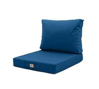 deco arts Coussins pour Salon de Jardin Déhoussable - Coussins extérieur - 50x60 cm - Coussin de Remplacement pour Fauteuil, Banc & Chaise d'extérieur - Imperméable & Confortable - Bleu pétrole