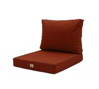 deco arts Coussins pour Salon de Jardin Déhoussable - Coussins extérieur - 60x60 cm - Coussin de Remplacement pour Fauteuil, Banc & Chaise d'extérieur - Imperméable & Confortable - Terracotta