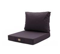 deco arts Coussins pour Salon de Jardin Déhoussable - Coussins extérieur - 60x60 cm - Coussin de Remplacement pour Fauteuil, Banc & Chaise d'extérieur - Imperméable & Confortable - Gris Carbone