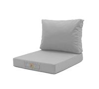 deco arts Coussins pour Salon de Jardin Déhoussable - Coussins extérieur - 60x70 cm - Coussin de Remplacement pour Fauteuil, Banc & Chaise d'extérieur - Imperméable & Confortable - Gris Galet