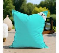 deco arts Housse pour Pouf Géant XL 120x80cm - Intérieur et Extérieur - Déhoussable - AntiUV - Bleu Caraïbes