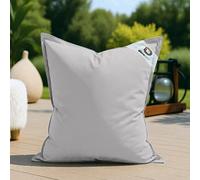 deco arts Housse pour Pouf Géant XL 120x80cm - Intérieur et Extérieur - Déhoussable - AntiUV - Gris Galet