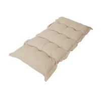 Déco Arts Matelas de Sol - Grand Coussin de Sol Capitonné Ultra Confort - Futon Coton pour Mur, Banc, Chaise Longue etc. - Utilisation Intérieur & Extérieur - 120x60cm, Épaisseur 10cm - Beige