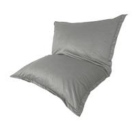 Déco Arts Pouf Intérieur XXL - Grand Coussin de Sol Déhoussable - Housse en Velours, Doublure Polyester & Rembourrage en Mousse de Polyuréthane - 190x155cm, 12.7kg - Gris Clair