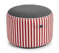 deco arts Pouf Rond Rayure Rouge - Premium 270g - Hauteur 40cm Diamètre 70cm