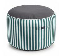 deco arts Pouf Rond Rayure Vert - Premium 270g - Hauteur 40cm Diamètre 70cm