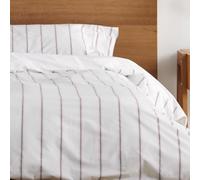 Deco_AX470870.Nest_Rita Parure de lit 3 pièces en percale avec housse de couette et taie d'oreiller, couleur terre cuite, lit de 105 cm
