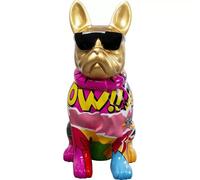 Déco bouledogue doré graffiti lunettes 49cm Kare Design