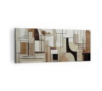 Deco Cadre Décoration Salon Abstraction Morceau Formes Moderne Impression sur Toile 120x50cm Image Tableau Decoration Murale Chambre Panoramique Art Wall Tableaux Decoratifs Muraux AB120x50-5645