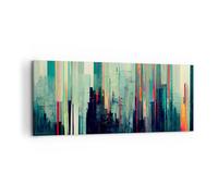Deco Cadre Décoration Salon Abstraction Technologie Ville Moderne Impression sur Toile 120x50cm Image Tableau Decoration Murale Chambre Panoramique Art Wall Tableaux Decoratifs Muraux AB120x50-5787