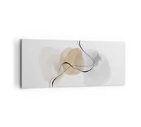 Deco Cadre Décoration Salon Abstrait Minimaliste Aquarelle Moderne Impression sur Toile 120x50cm Image Tableau Decoration Murale Chambre Panoramique Art Wall Tableaux Decoratifs Muraux AB120x50-4827