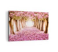 Deco Cadre Décoration Salon Arbre fleurs cerise nature Moderne Impression sur Toile 120x80cm Image Tableau Decoration Murale Chambre Horizontal Art Wall Grand Tableaux Decoratifs Muraux AA120x80-2794