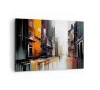 Deco Cadre Décoration Salon Architecture Art Moderne Ville Moderne Impression sur Toile 120x80cm Image Tableau Decoration Murale Chambre Horizontal Art Wall Tableaux Decoratifs Muraux AA120x80-5806
