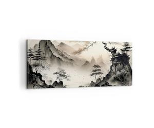 Deco Cadre Décoration Salon Asie Japon Voir Moderne Impression sur Toile 120x50cm Image Tableau Decoration Murale Chambre Cuisine Panoramique Art Wall Grand Tableaux Decoratifs Muraux AB120x50-5777