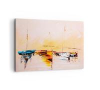 Deco Cadre Décoration Salon Bateaux Voiliers Morceau Moderne Impression sur Toile 120x80cm Image Tableau Decoration Murale Chambre Horizontal Art Wall Grand Tableaux Decoratifs Muraux AA120x80-5892