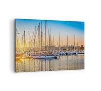 Deco Cadre Décoration Salon catamaran bateau ancre amarrage Moderne Impression sur Toile 120x80cm Image Tableau Decoration Murale Chambre Horizontal Art Wall Tableaux Decoratifs Muraux AA120x80-3162