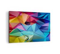 Deco Cadre Décoration Salon Formes futuriste géométrique Moderne Impression sur Toile 120x80cm Image Tableau Decoration Murale Chambre Horizontal Art Wall Tableaux Decoratifs Muraux AA120x80-3027