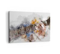 Deco Cadre Décoration Salon guitare musique Moderne Impression sur Toile 120x80cm Image Tableau Decoration Murale Chambre Cuisine Horizontal Art Wall Grand Tableaux Decoratifs Muraux AA120x80-3448