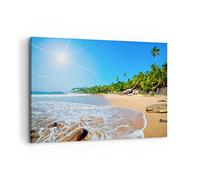 Deco Cadre Décoration Salon Île paysage maledivy liberté Moderne Impression sur Toile 120x80cm Image Tableau Decoration Murale Chambre Horizontal Art Wall Tableaux Decoratifs Muraux AA120x80-2391